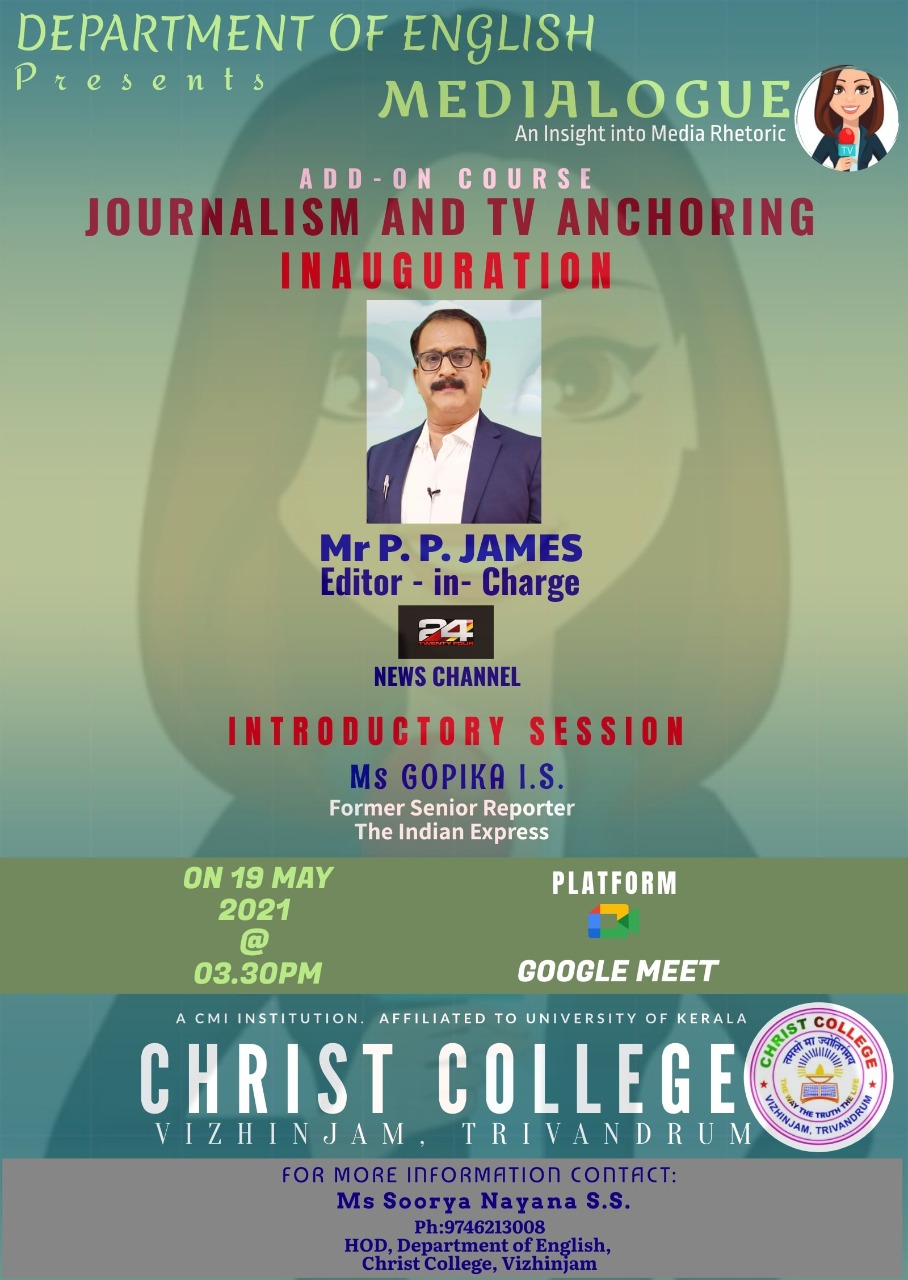 Medialogue: Add-on Course on ‘Journalism and TV Anchoring’ – Session 1