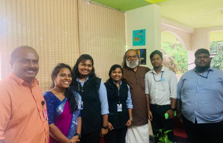 A memorable day for our NSS volunteers with Mr Brahma Nayakam Mahadevan(NSS National Trainer & Motivational Speaker) and the specially abled childrens of “Sahajeevan Special School”, Kaniyapuram.