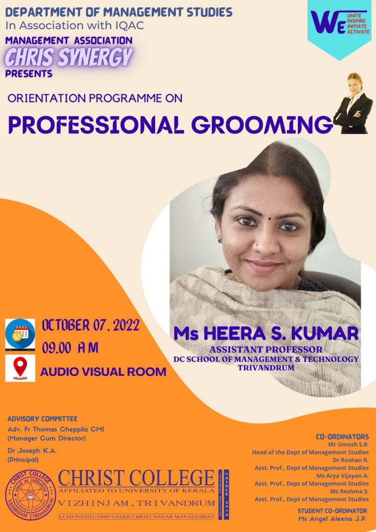 Orientation Programme on Professional Grooming