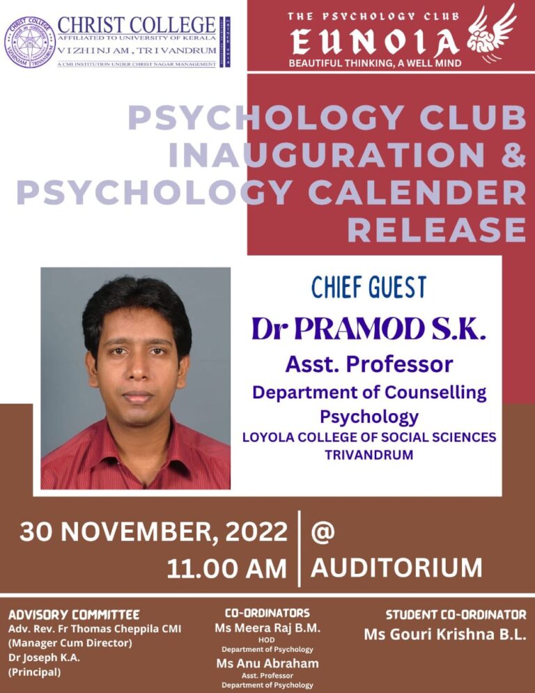 Psychology Club Inauguration  and Calendar Release