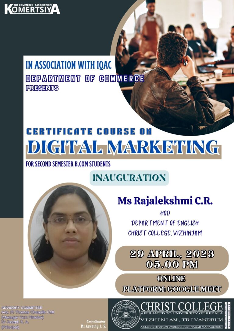 Certificate Course on Digital Marketing