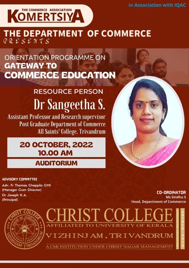 The Orientation Programme on Gateway to Commerce Education