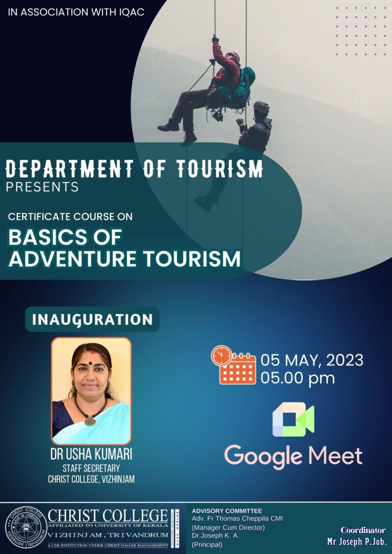 Certificate Course on Basics of Adventure Tourism