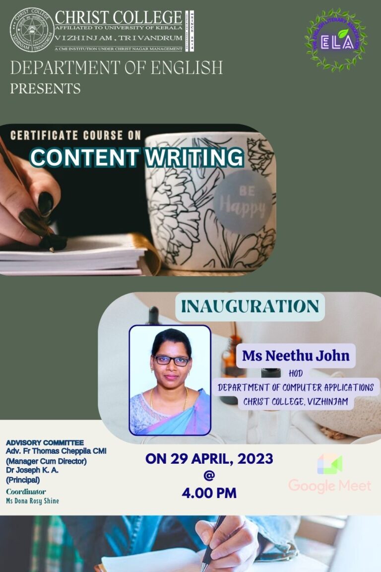 Certificate Course on Content Writing