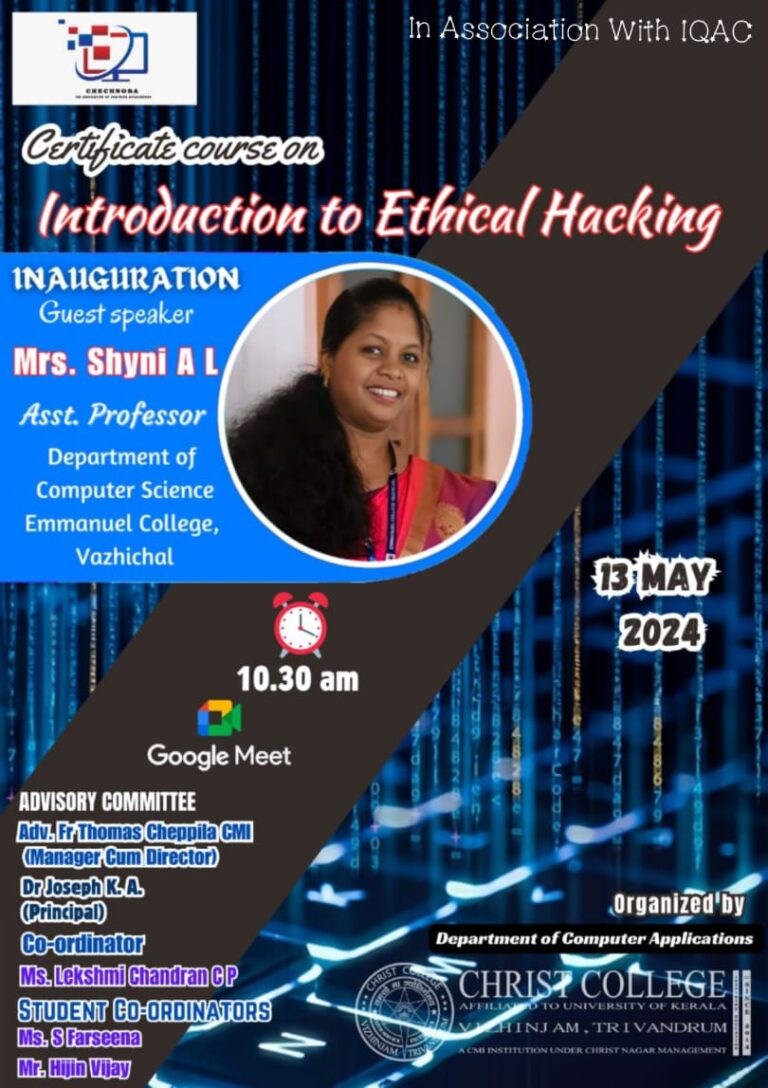 CERTIFICATE PROGRAMME : INTRODUCTION TO ETHICAL HACKING