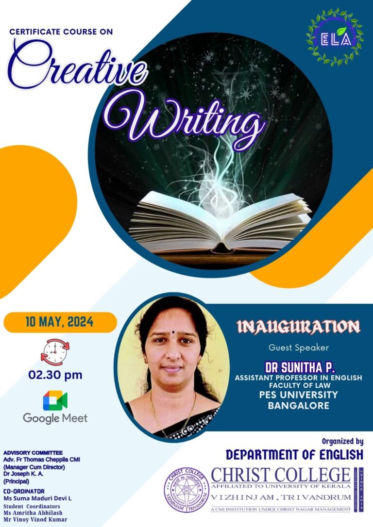 Certificate Course on “Creative Writing”