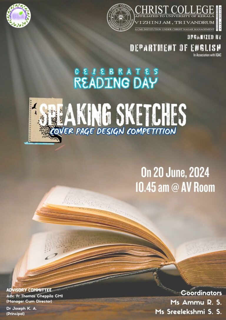Reading Day ( Cover page designing competition: Speaking Sketches)